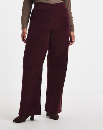 Burgundy Cord Weekender Wide Leg Jegging