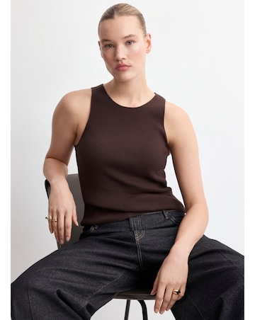 Mango Fitted Fine-Knit Top