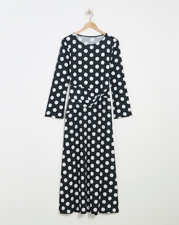 Flounce London Spot Jersey Maxi Dress