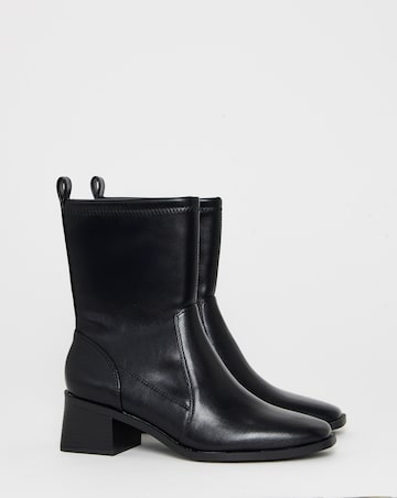 Kendal Block Heel Ankle Sock Boots - Wide Fit (E)