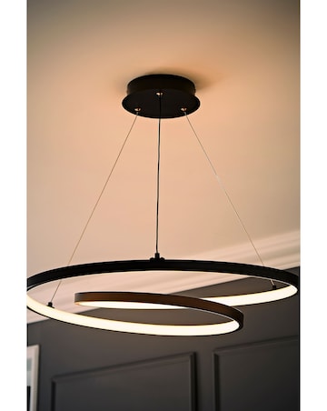 ValueLights Infinity Black Loop Integrated LED Ceiling Light