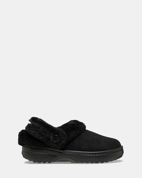 Crocs Black Classic Unfurgettable Vegan Suede Clog - Standard Fit