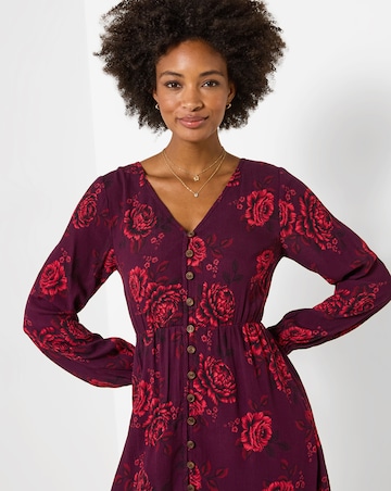 Joe Browns Petite Radiant Roses Button Through Maxi Dress