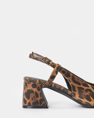 Vivi Block Heel Slingback Shoes - Wide Fit (E)