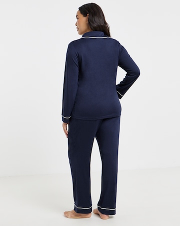Pretty Secrets Soft Revere Pyjama Set Navy