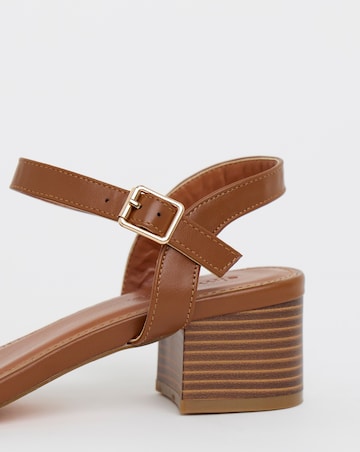 Simply Be Marseille Low Block Heel Barely There Sandals - Wide Fit (E)