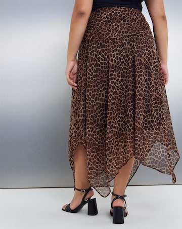 Simply Be Dropped Hem Chiffon Midaxi Skirt