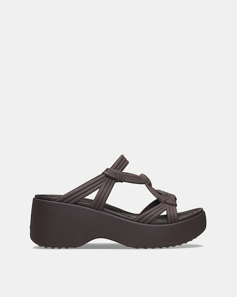 Crocs Espresso Brooklyn Knot Sky Sandal - Standard Fit