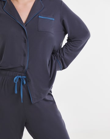 Pretty Secrets Contrast Piping Revere Pyjama Set