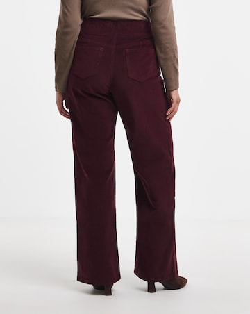 Burgundy Cord Weekender Wide Leg Jegging