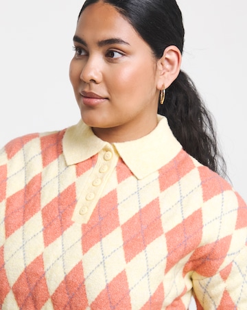 Sponge Argyle Polo Jumper