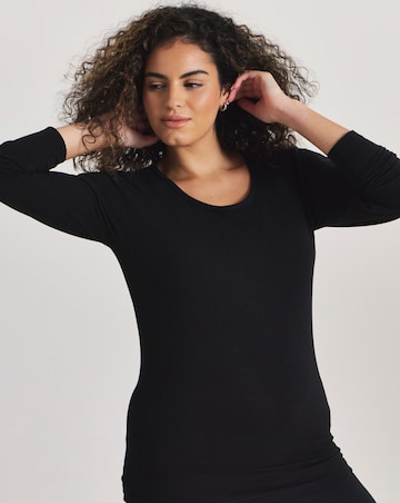 Pretty Secrets 2 Pack Thermal Long Sleeve Tops - Black