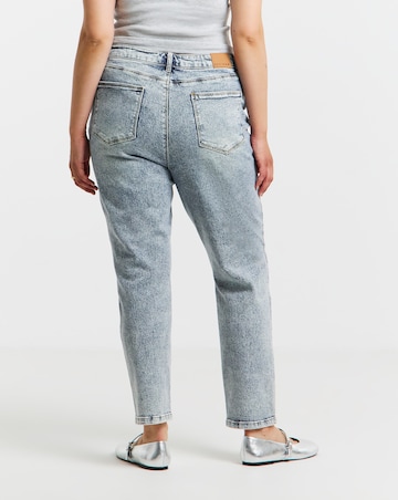 Mid Blue Slim Mom Jeans