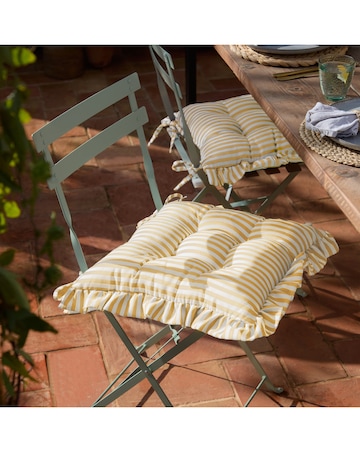 Wylder Millie Ruffle Outdoor Seat Pads - 2 Pack