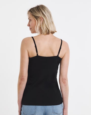 Black Cami Vest With Adjustable Straps