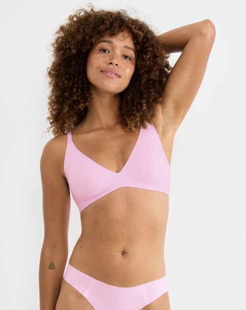 Sloggi Zero Feel The Up Plunge Bra Pink