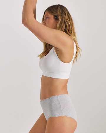 Pretty Secrets (3 Pack) Cotton Lace Trim Brief Knickers