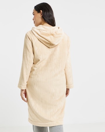 Pretty Secrets Zip Through Fleece Gown Cream