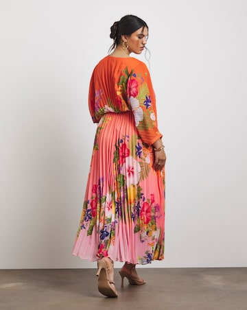 Joanna Hope Printed Pleat Maxi Dress