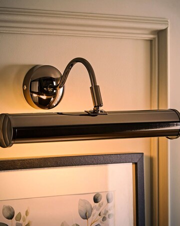 ValueLights Gemini Twin Picture Wall Light Black Chrome