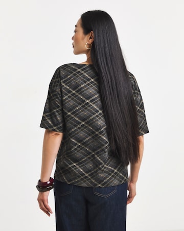 Check Jacquard Boxy T-Shirt