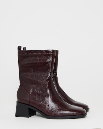 Kendal Block Heel Ankle Sock Boots - Extra Wide Fit (EEE)