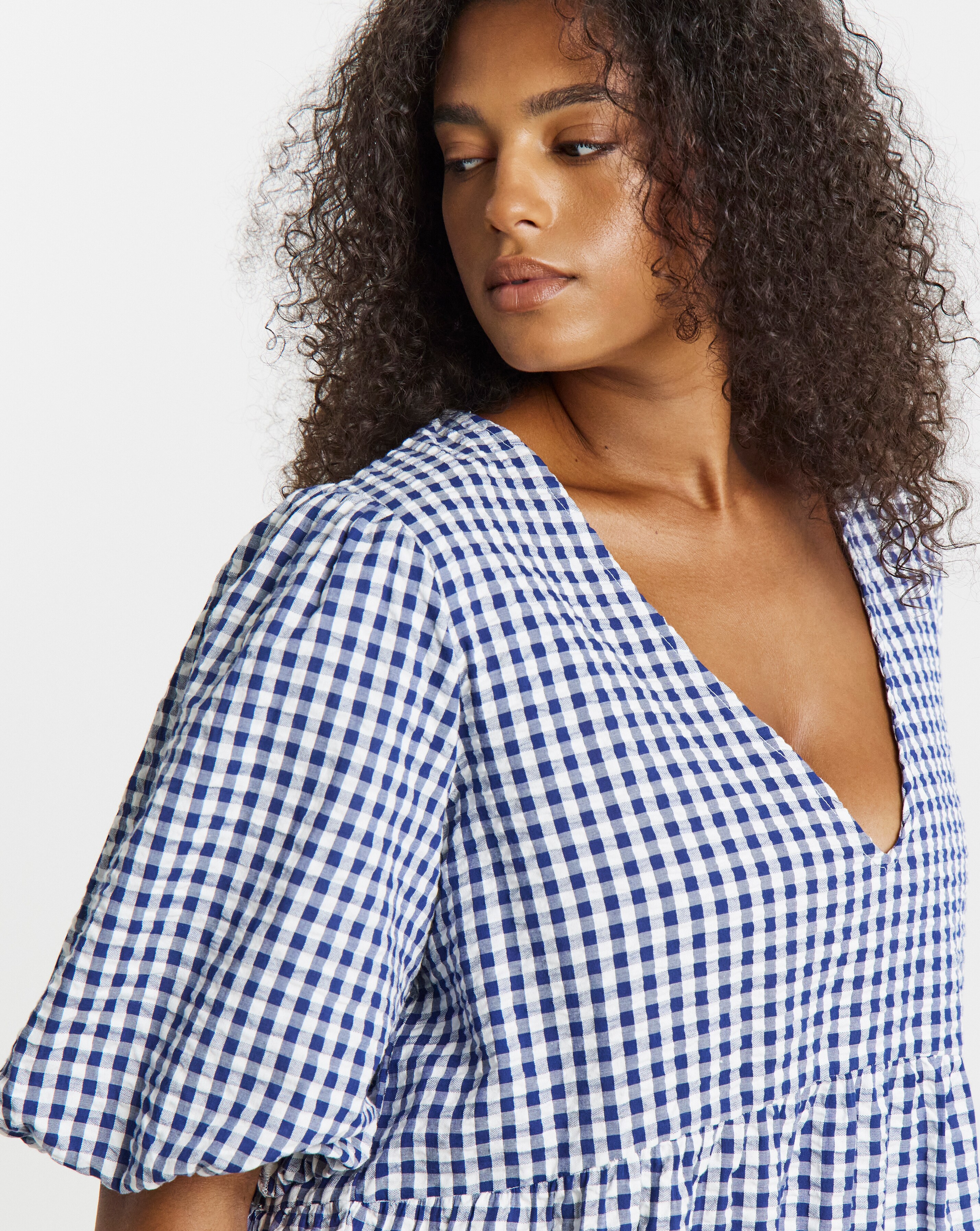 blue gingham apron dress Blue Gingham pinafore apron/ dress