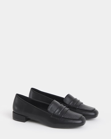 Hailey Block Heel Penny Loafer - Wide Fit (E)
