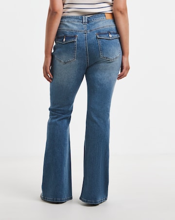Blue Flare Leg Jeans
