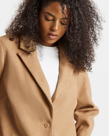 Camel Relaxed Single Breasted Coat