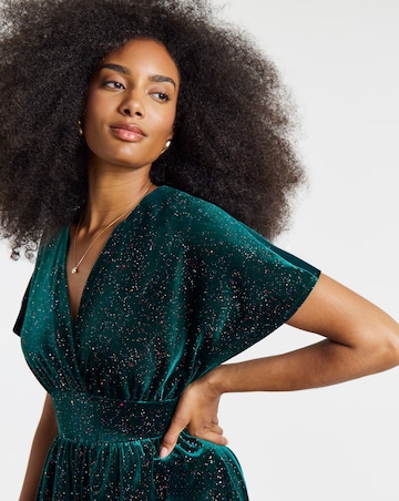 Twisted Wunder Glitter Velvet Wide Leg Jumpsuit