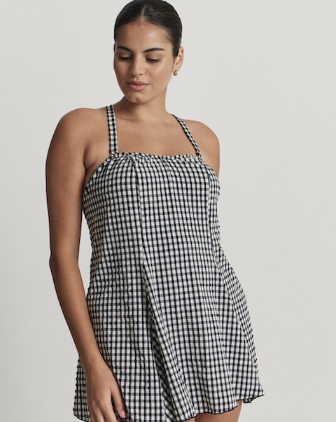MAGISCULPT Gingham 360 Degree Shaping Swimdress
