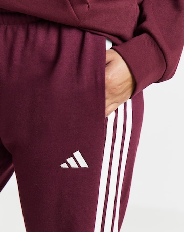 adidas 3 stripe French Terry Cuffed Jogger