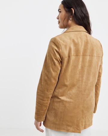 Faux Suedette Blazer