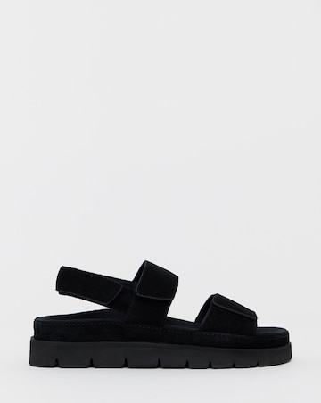 Simply Be Chara Suede Touch and Close Sandals - Wide Fit (E)
