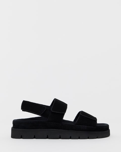 Simply Be Chara Suede Touch and Close Sandals - Wide Fit (E)