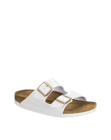 Birkenstock Arizona White Patent Sandals - Standard Fit (D)