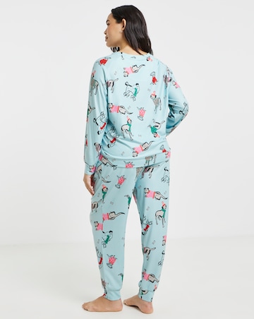 Pretty Secrets Supersoft Knit Dog Print Twosie