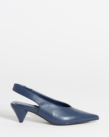 Rina Slingback Pointed Toe Heeled Shoes - Extra Wide Fit (EEE)