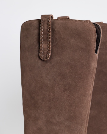 Olivia Suede Over the Knee Western Boots - Wide Fit (E) & Curvy Calf