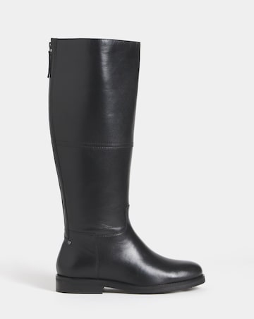 Theodora Leather Flat Knee High Boots - Wide Fit (E) & Curvy Calf