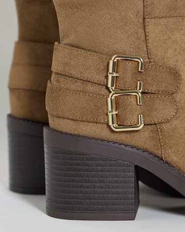 Pepper Block Heel Knee High Boots - Wide Fit (E) & Curvy Calf | Simply Be