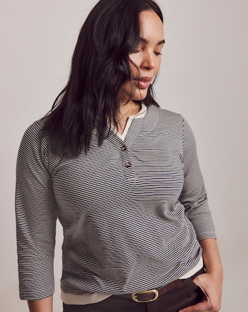 Julipa 2 In 1 Stripe Cotton Jersey Top