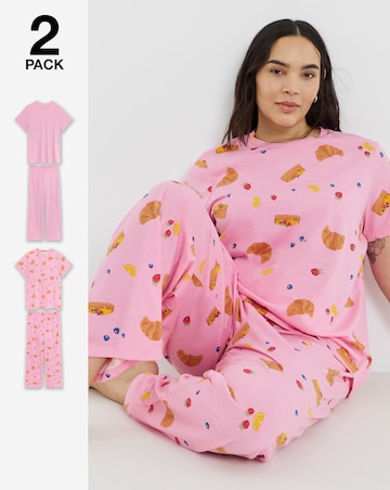 Pretty Secrets (2 Pack) Value Breakfast Print Pyjama Sets