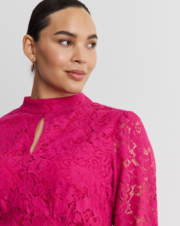 Joanna Hope High Neck Lace Dress