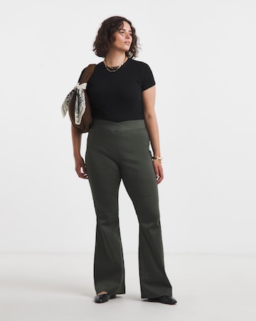 Khaki Flared Weekender Jeggings