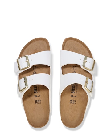 Birkenstock Arizona White Patent Sandals - Standard Fit (D)