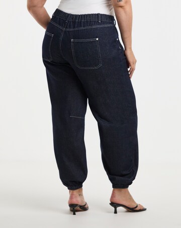 Indigo Cuffed Denim Balloon Jeans