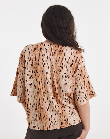 Simply Be Printed Waffle Kimono T-Shirt