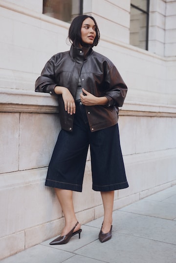 Chocolate Faux Leather Jacket